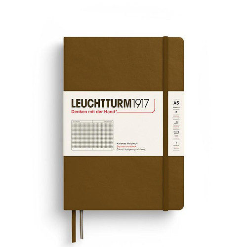 Leuchtturm 1917 Leuchtturm Hardcover Notebook, Spice Brown, Medium (A5), 251p., squared