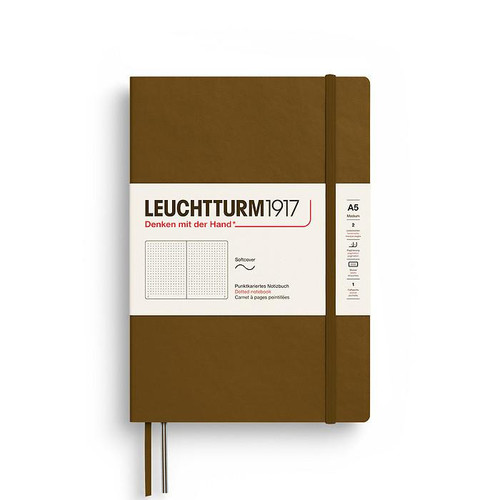 Leuchtturm 1917 Leuchtturm Softcover Notebook, Spice Brown, Medium (A5), 123p., dotted
