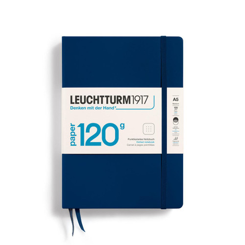 Leuchtturm 1917 Leuchtturm Hardcover 120G Edition Notebook, Navy, (Medium A5), 203p., dotted