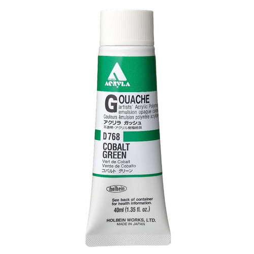 Holbein, Inc. Holbein Acrylic Gouache, 40ml Tube, Cobalt Green
