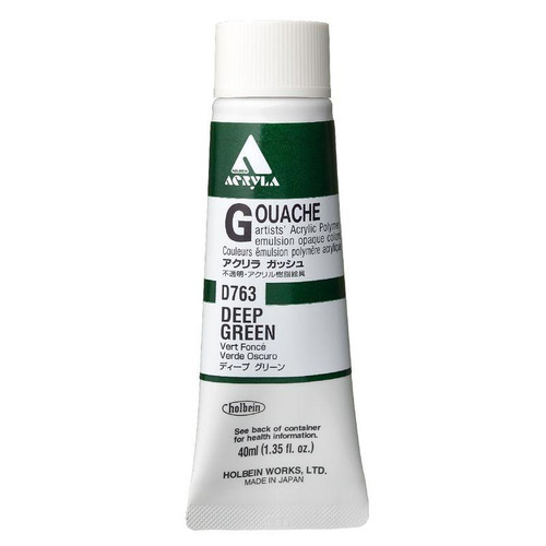 Holbein, Inc. Holbein Acrylic Gouache, 40ml Tube, Deep Green