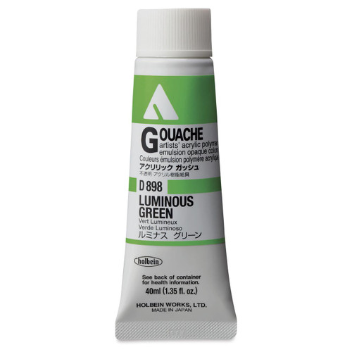 Holbein, Inc. Holbein Acrylic Gouache, 40ml Tube, Luminous Green