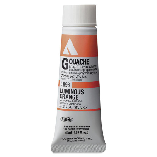 Holbein, Inc. Holbein Acrylic Gouache, 40ml Tube, Luminous Orange