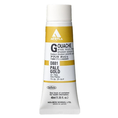 Holbein, Inc. Holbein Acrylic Gouache, 40ml Tube, Pale Gold