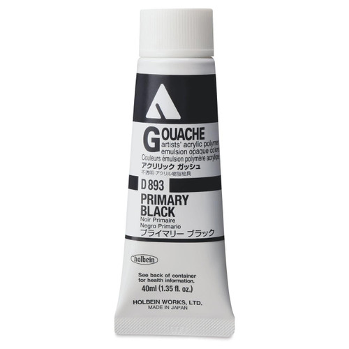 Holbein, Inc. Holbein Acrylic Gouache, 40ml Tube, Primary Black