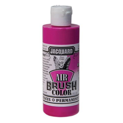  Jacquard Airbrush Paint, Fluorescent Raspberry, 4oz. 