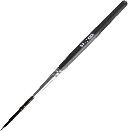 Andrew Mack & Son Brush Co. Mack Wizard Vortex Scroll Striper, Blue Squirrel - Grey Handle, Size 2 
