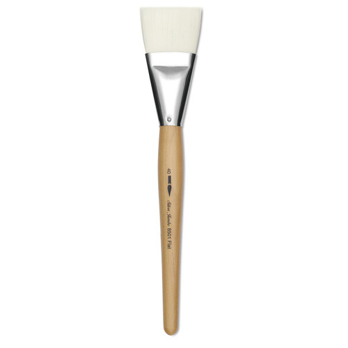  Silver Brush Jumbo Synthetic White Taklon 8206, Flat 40 