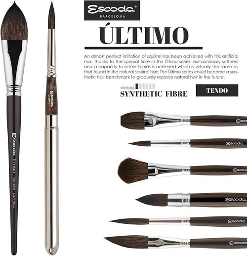 Escoda Barcelona Escoda Ultimo Tendo Synthetic Travel Brush, Round 16 