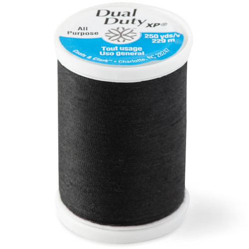 Coats & Clark Coats Dual Duty XP General Purpose Thread, 250yd, Black 