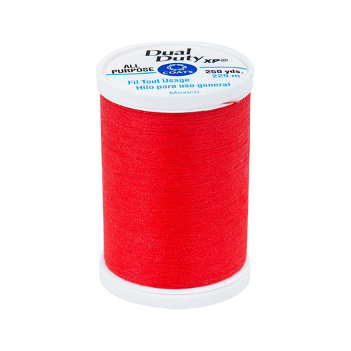 Coats & Clark Coats Dual Duty XP General Purpose Thread, 250yd, Red 