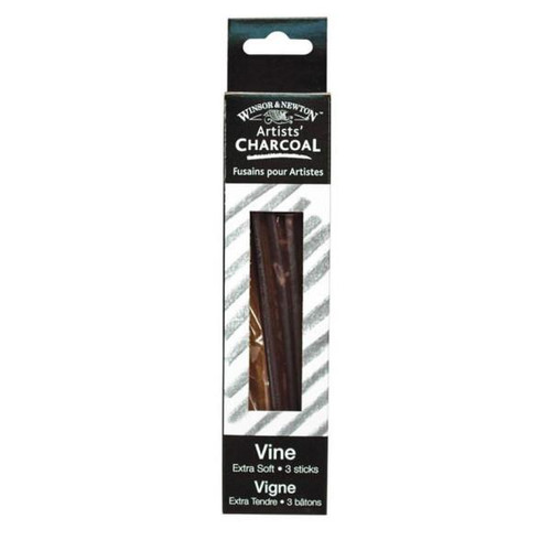  Winsor & Newton Vine Charcoal - Extra Soft 3pk 