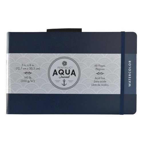  Pentalic Aqua Journal, 140#, 5 "x 8", 48pg 