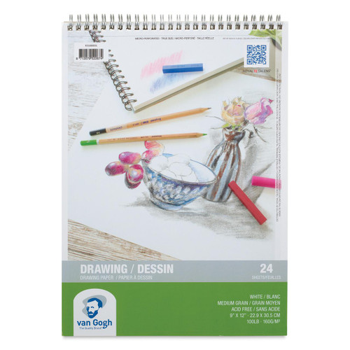 SLS ARTS Van Gogh Drawing Pad Spiral Bound - 9" x 12" 