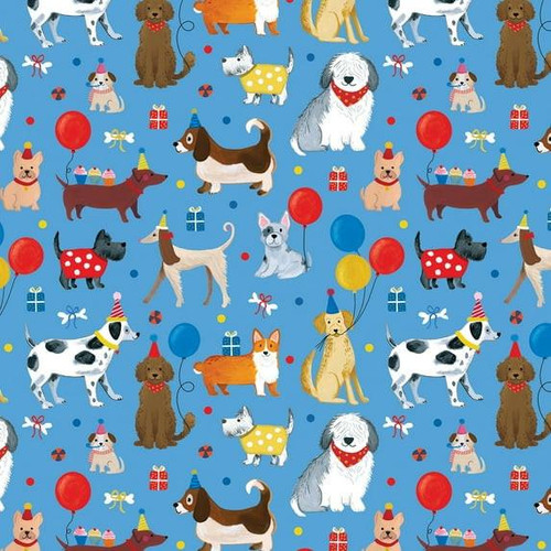  Jillson & Roberts Wrapping Paper Roll, Party Dogs 