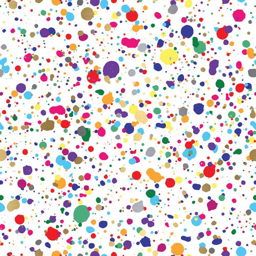 Jillson & Roberts Wrapping Paper Roll, Rainbow Splatter