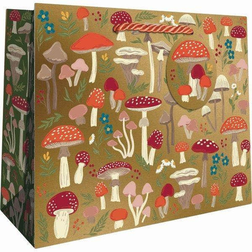 Jillson & Roberts Gift Bag, Medium, Mushroom Forest 