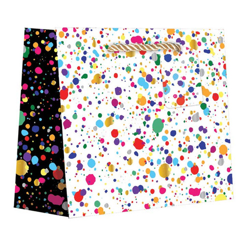 Jillson & Roberts Gift Bag, Large, Rainbow Splatter