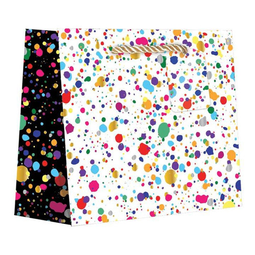  Jillson & Roberts Gift Bag, Large, Rainbow Splatter 