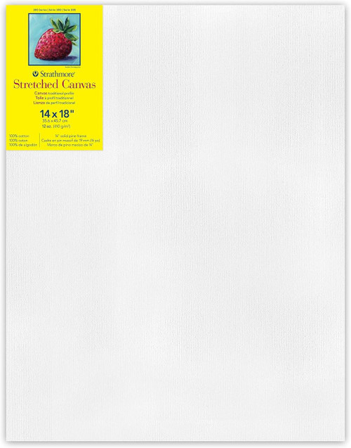 Strathmore Artist Strathmore 300 Series Stretched Canvas, Studio  - 3/4" Profile, 14" x 18"