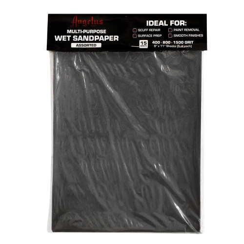  Angelus Multi-Purpose Wet Sandpaper 9"x11", Assorted Grits 