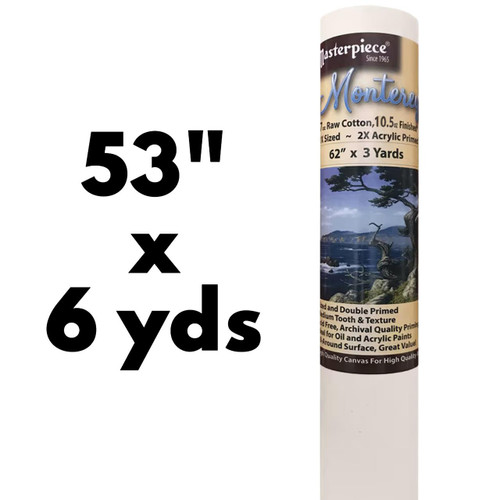 Masterpiece Canvas Masterpiece Pro MONTEREY PREMIUM Canvas Roll, 10.5oz Primed, 53"x6Y 