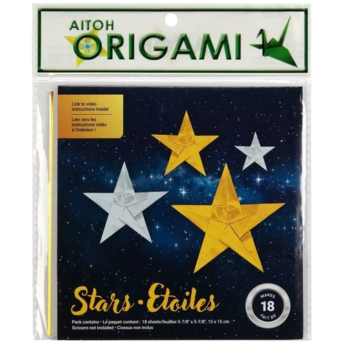 Aitoh Co Aitoh Origami Kit - Stars, 18 sheets 