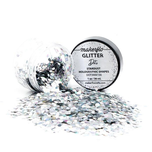  MakerFlo Glitter Shapes, 1oz., Dots 