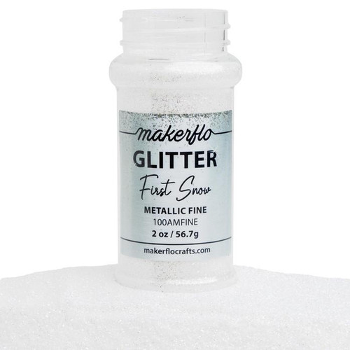  MakerFlo Glitter, 2oz. Fine, First Snow 