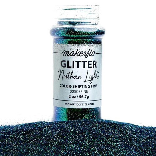  MakerFlo Glitter, 2oz. Fine, Northern Lights 