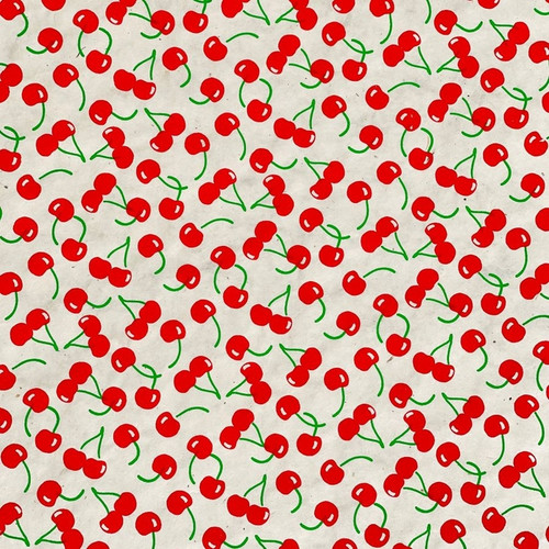 Giftsland Decorative Paper, Cherries on Cream, 20"x30"
