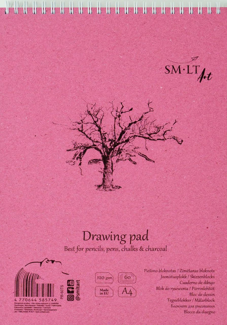 SMLT Art Pad, Authentic Drawing Pad, A4 Spiral 