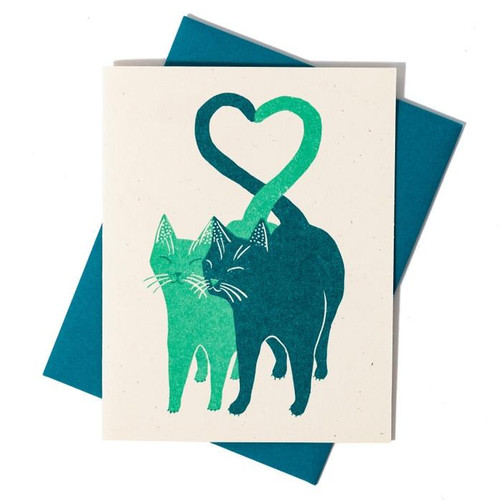  Bromstad Printing Co. - Love Cats - Risograph Card 