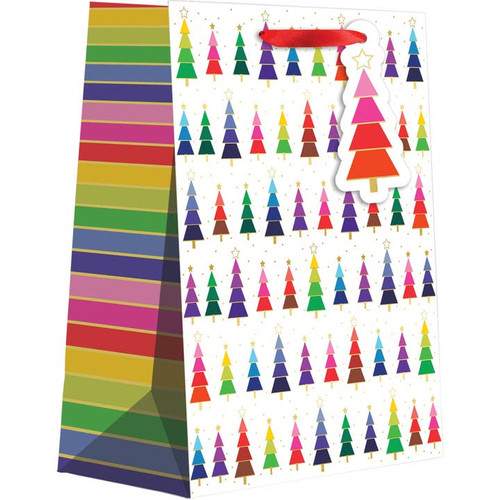 Jillson & Roberts Gift Bag, Large, Rainbow Trees