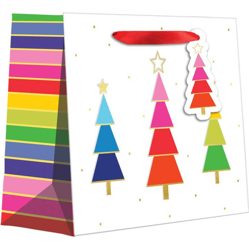 Jillson & Roberts Gift Bag, Medium, Rainbow Trees