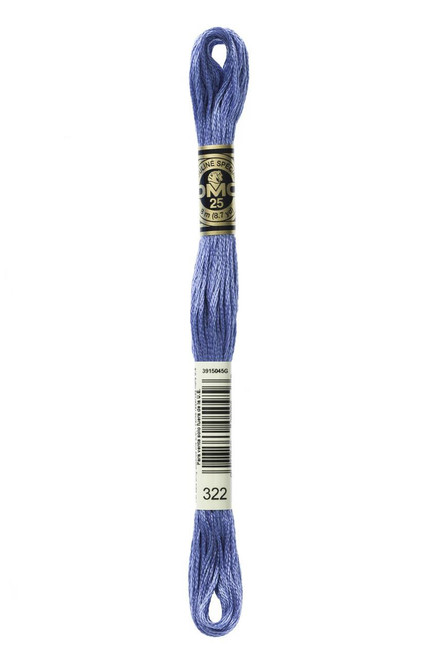  DMC Embroidery Floss, 322 Delft Blue 