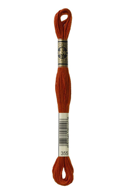  DMC Embroidery Floss, 355 Terracotta 