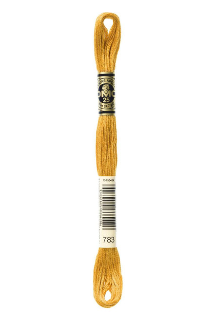  DMC Embroidery Floss, 783 Topaz Medium 