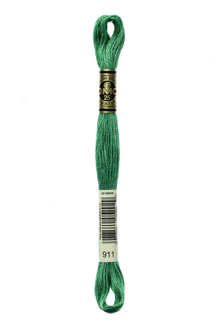  DMC Embroidery Floss, 911 Emerald Green Medium 