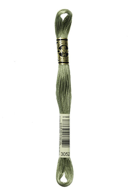  DMC Embroidery Floss, 3052 Green Grey Medium 