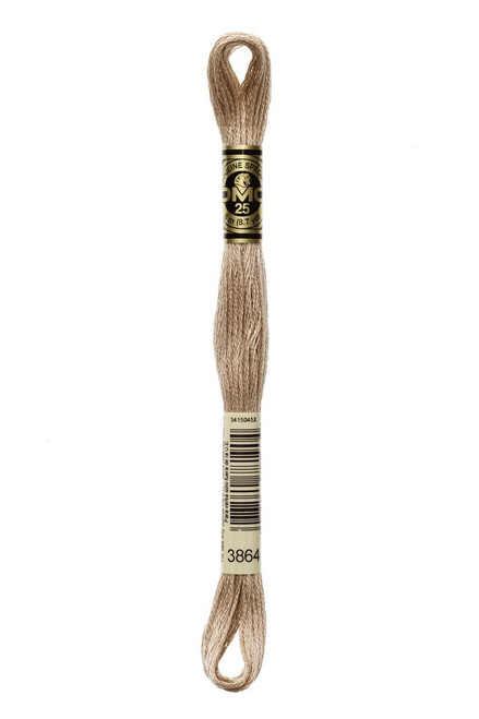  DMC Embroidery Floss, 3864 Mocha Beige Light 