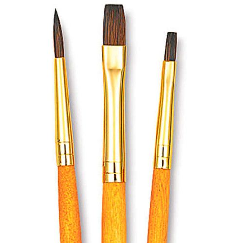 Princeton Artist Brush Company Princeton Brush RealValue Set, Short Handle Series 9100, #9101, Synthetic Bristle, 3pk  Princeton Artist Brush Company Princeton Brush RealValue Set, Short Handle Series 9100, #9101, Synthetic Bristle, 3pk