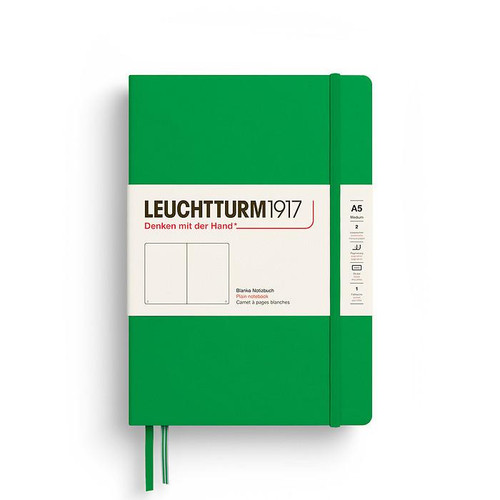 Leuchtturm 1917 Leuchtturm Hardcover Notebook, Spring Leaf, Medium (A5), 251p., plain 