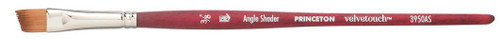 Princeton Artist Brush Company Princeton Brush Velvetouch, Series 3950, Short Handle Brushes, Angle Shader 1/4" 