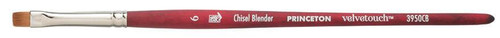 Princeton Artist Brush Company Princeton Brush Velvetouch, Series 3950, Short Handle Brushes, Chisel Blender 4  Princeton Artist Brush Company Princeton Brush Velvetouch, Series 3950, Short Handle Brushes, Chisel Blender 4