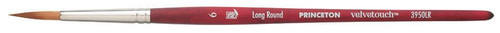 Princeton Artist Brush Company Princeton Brush Velvetouch, Series 3950, Short Handle Brushes, Long Round 10 