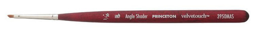 Princeton Artist Brush Company Princeton Brush Velvetouch, Series 3950, Short Handle Brushes, Mini Angle Shader 1/16" 
