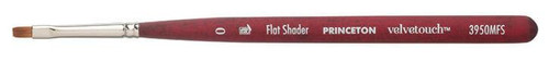 Princeton Artist Brush Company Princeton Brush Velvetouch, Series 3950, Short Handle Brushes, Mini Flat Shader 10/0  Princeton Artist Brush Company Princeton Brush Velvetouch, Series 3950, Short Handle Brushes, Mini Flat Shader 10/0