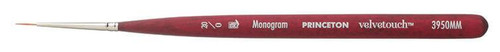 Princeton Artist Brush Company Princeton Brush Velvetouch, Series 3950, Short Handle Brushes, Mini Monogram Liner 20/0 