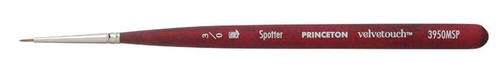 Princeton Artist Brush Company Princeton Brush Velvetouch, Series 3950, Short Handle Brushes, Mini Spotter 3/0 